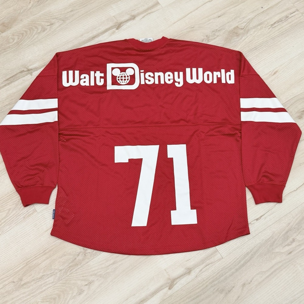2026 Disney Parks Walt Disney World Spirit Jersey Red Size Large 71 Hockey New